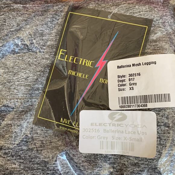 NWT Electric Yoga ballerina mesh panel leggings XS - Picture 5 of 5